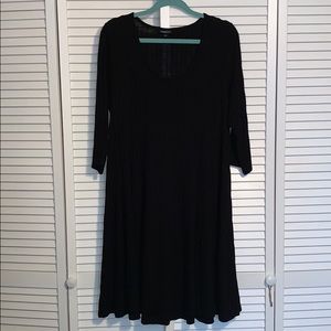 Torrid Black Ribbed Skater Dress